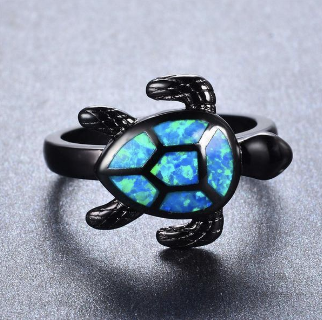 blue turtle ring