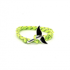 Paracord whale tail bracelet yellow