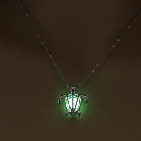 Yakam Moon Phase Turtle Pendant Necklace – 19" With Glow In The Dark Turtle – Choose Your Color